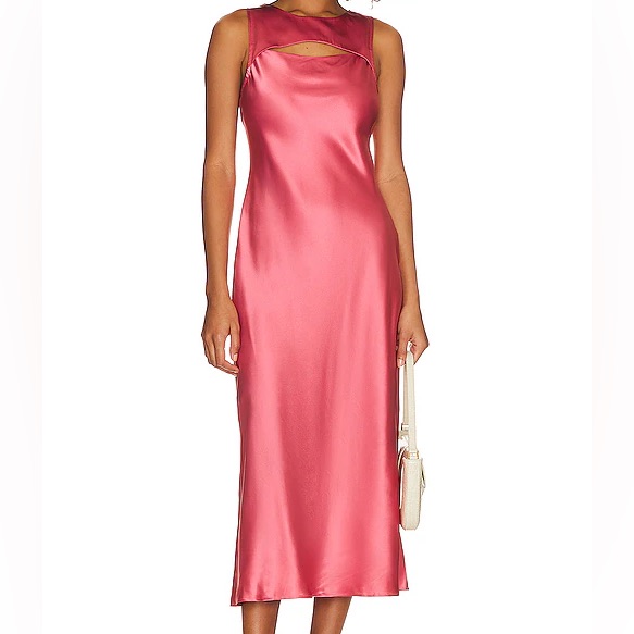Paige - Aurem Dress In Dusty Bubblegum Pink - Medium- New
